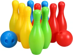 1Set Bowling Ball Set Indoor Outdoor Bowling with Pins Balls Interactive Parent Play for Parties Outdoor Fun for Ages