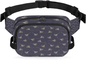 Abstract Leaf Art Fanny Pack Crossbody Bags for Women Men Waist Packs Hip Bum Bag Cross Body Fanny Pack with Adjustable Strap for Running Hiking Travel