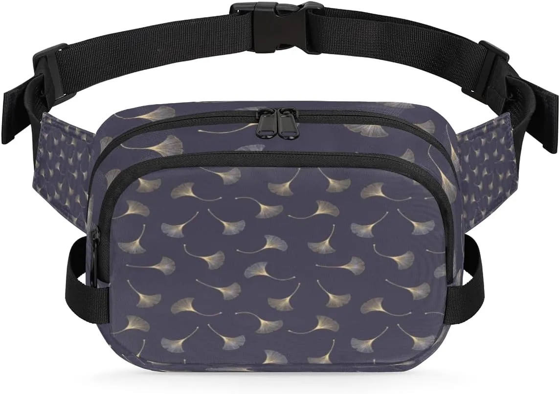 Abstract Leaf Art Fanny Pack Crossbody Bags for Women Men Waist Packs Hip Bum Bag Cross Body Fanny Pack with Adjustable Strap for Running Hiking Travel