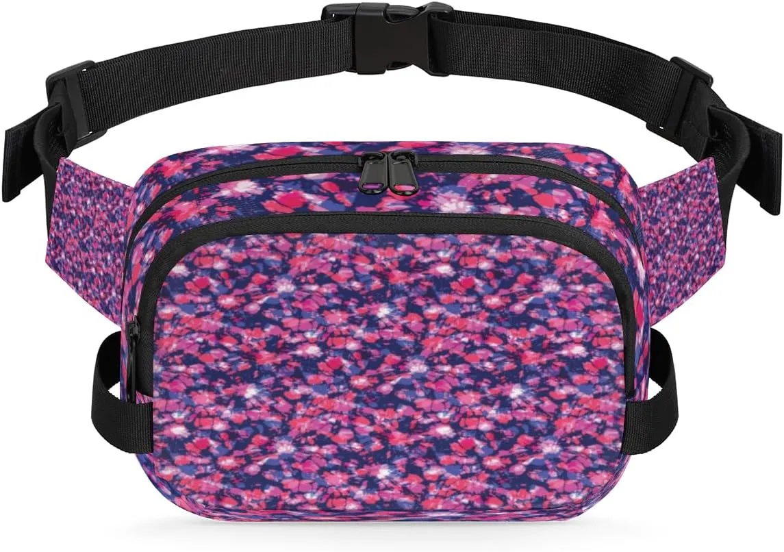 Abstract Tie Dye Fanny Packs for Women Men Fashion Waist Packs Belt Bag Water-resistant Crossbody Bag Waist Pouch Waist Pack Hip Bum Bag for Hiking Casual Travel Cycling