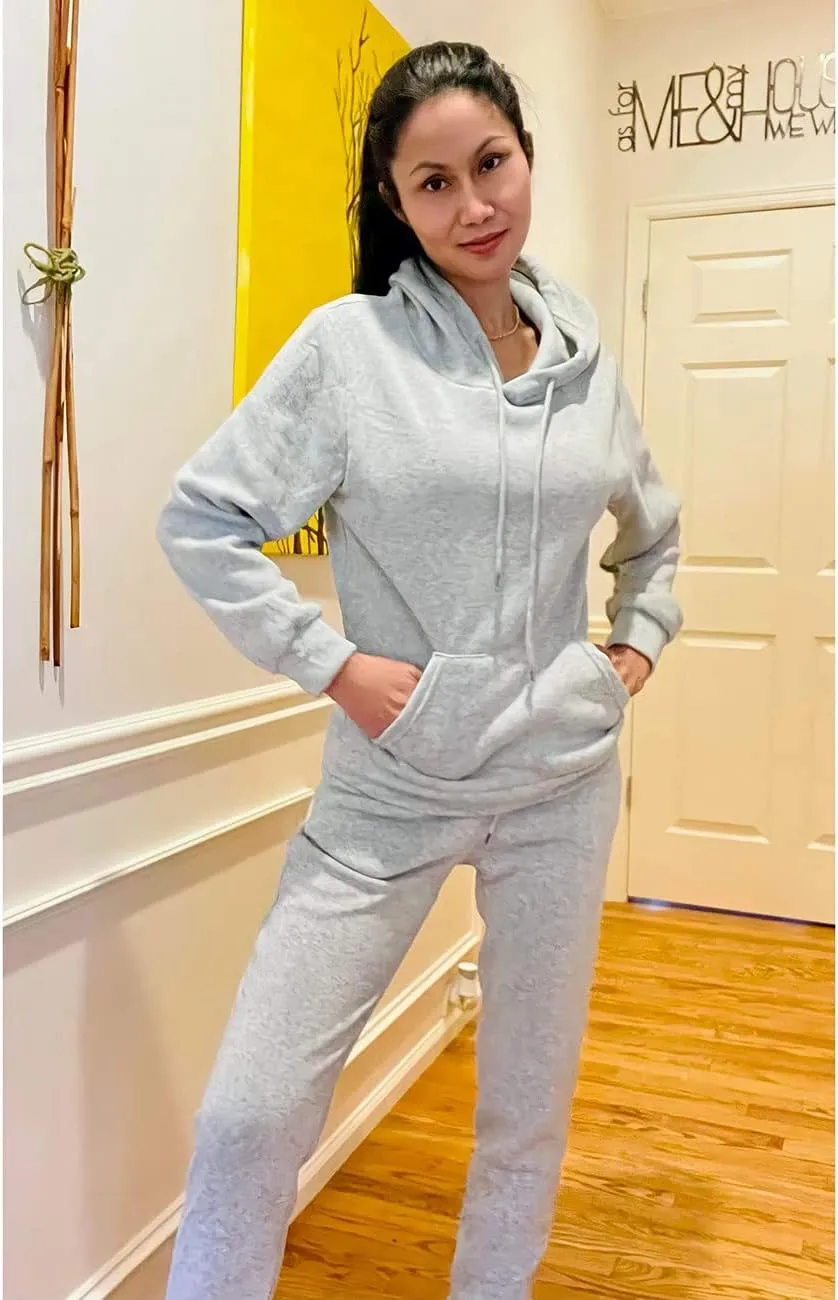 Alunzoem Sweatsuits for Women Set 2 Piece Jogging Outfits Long Sleeve Hoodie Sweatshirt Sweatpants Tracksuit