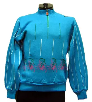 Aprica Vintage Italian Wool Blend Sweater Turquoise by Santini