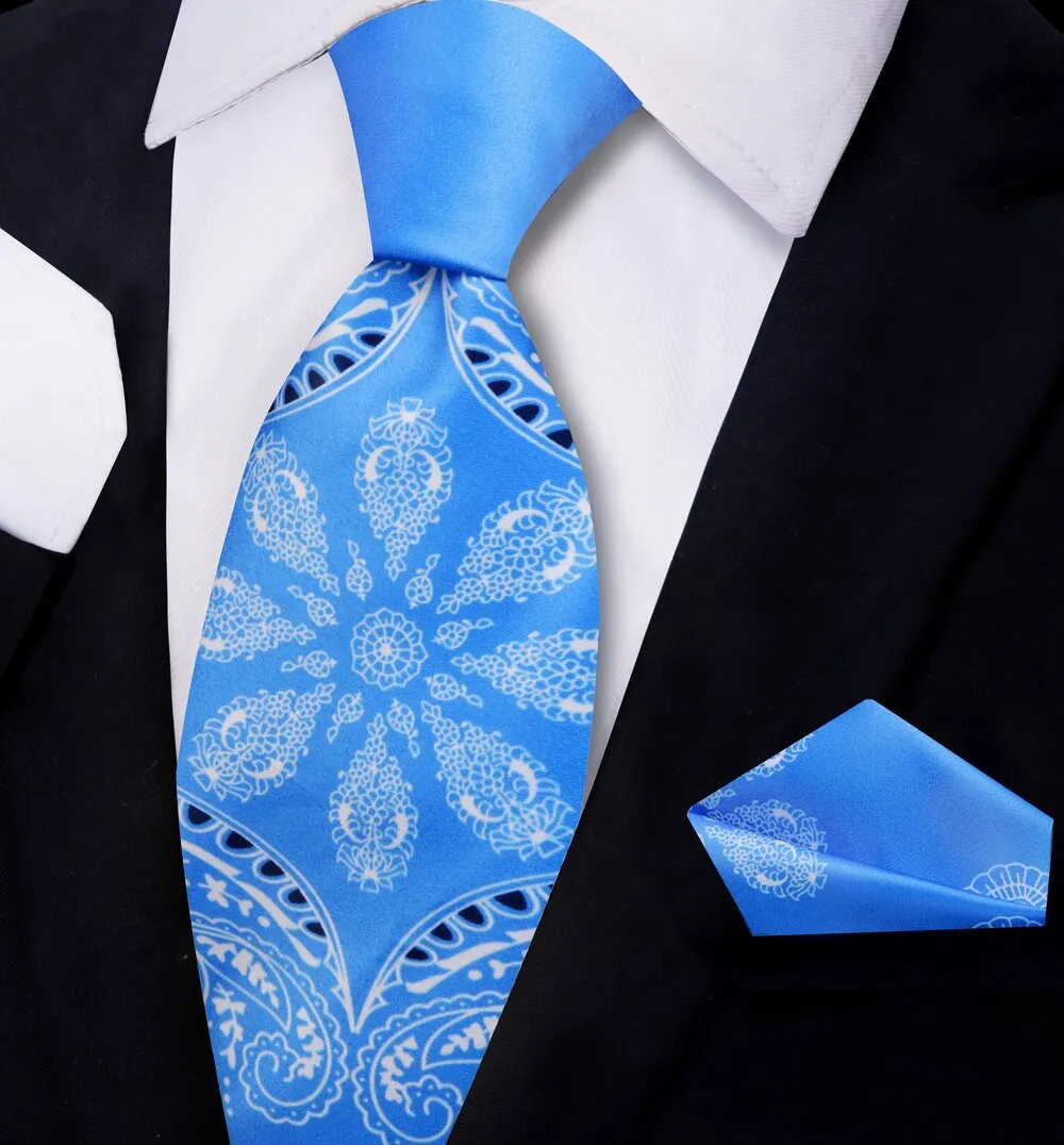 Baby Blue Deluxe Bandana Necktie