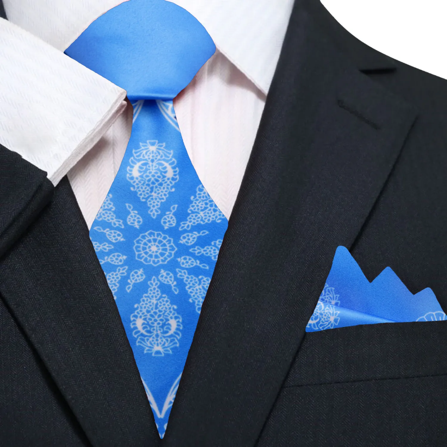 Baby Blue Deluxe Bandana Necktie