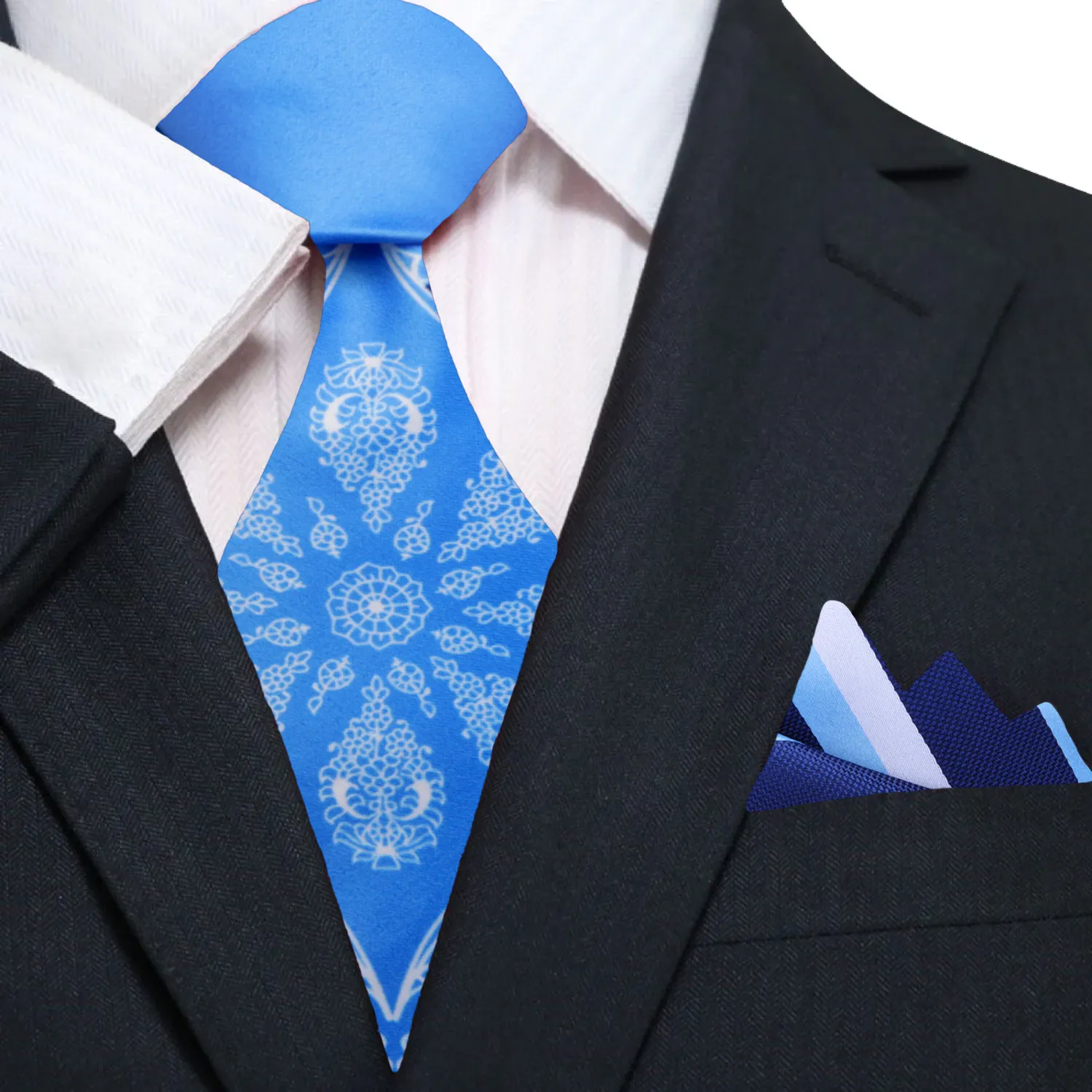 Baby Blue Deluxe Bandana Necktie