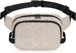 Baseball Abstract Fanny Pack Crossbody Bags for Women Men Waist Packs White Red Hip Bum Bag Cross Body Fanny Pack with Adjustable Strap for Running Hiking Travel
