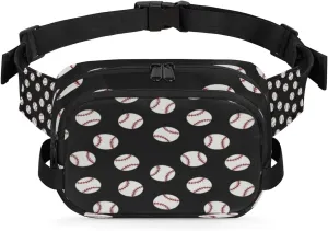 Baseball Pattern Fanny Packs for Women Men Fashion Waist Packs Belt Bag Water-resistant Crossbody Bag Baseball Waist Pouch Waist Pack Hip Bum Bag for Hiking Casual Travel Cycling