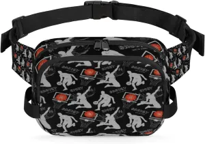 Basketball Black Gray Fanny Packs for Women Men Fashion Waist Packs Belt Bag Water-resistant Crossbody Bag Waist Pouch Waist Pack Hip Bum Bag for Hiking Casual Travel Cycling