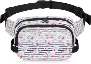 Beautiful Flower Fanny Pack Crossbody Bags for Women Men Waist Packs Aesthetic Hip Bum Bag Cross Body Fanny Pack with Adjustable Strap for Running Hiking Travel