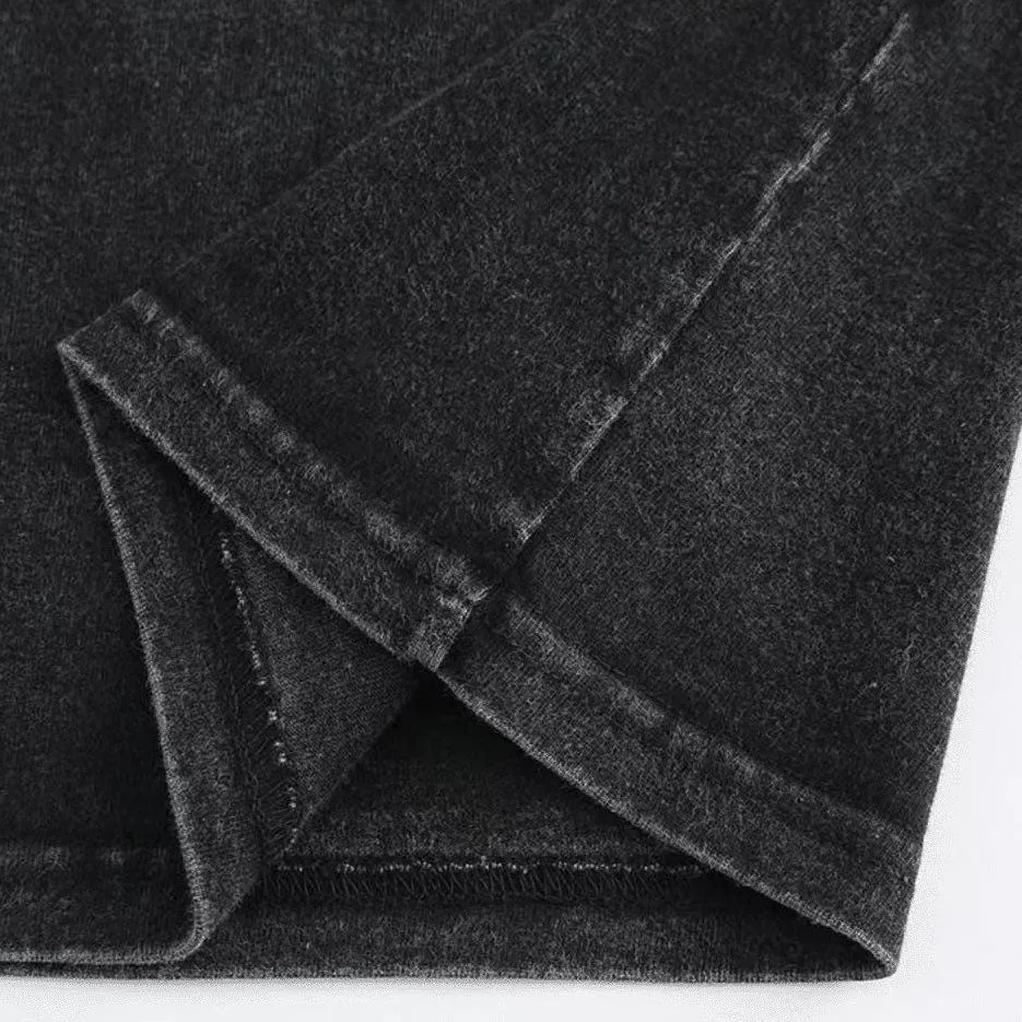 Blavra Essentials Men's Washed Blank Tees 2-Pack (Black, Grey)
