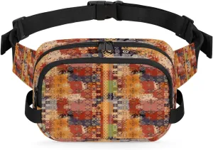 Bohemia Tribe Ethnic Fanny Pack Crossbody Bags for Women Men Waist Packs Hip Bum Bag Cross Body Fanny Pack with Adjustable Strap for Running Hiking Travel