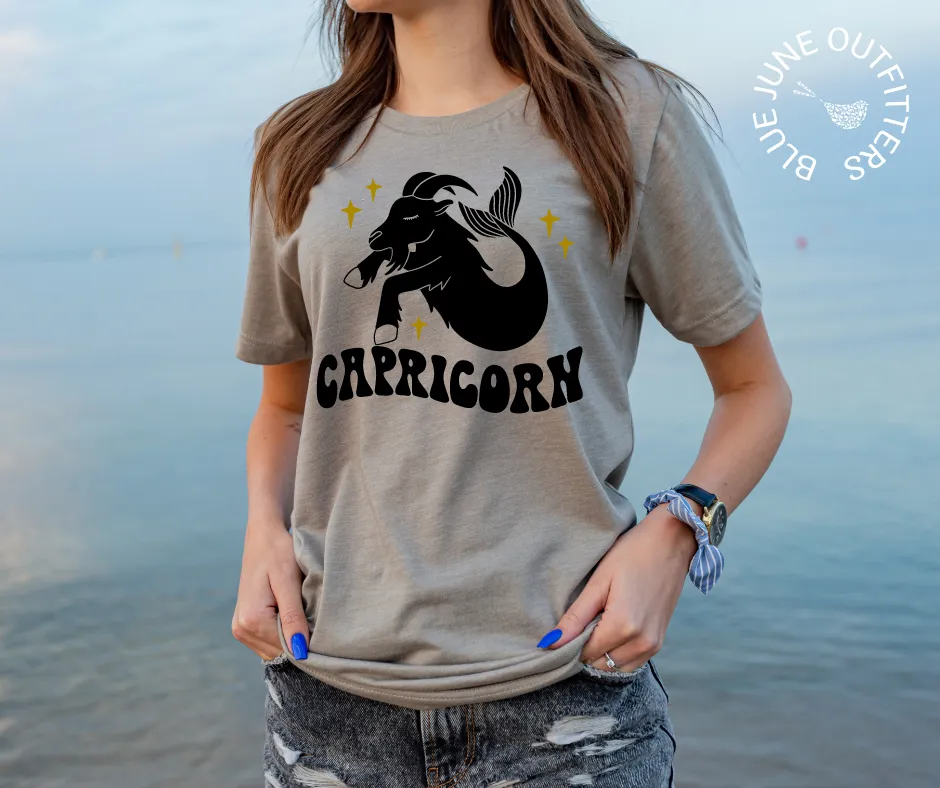 Capricorn | Retro Zodiac Tee