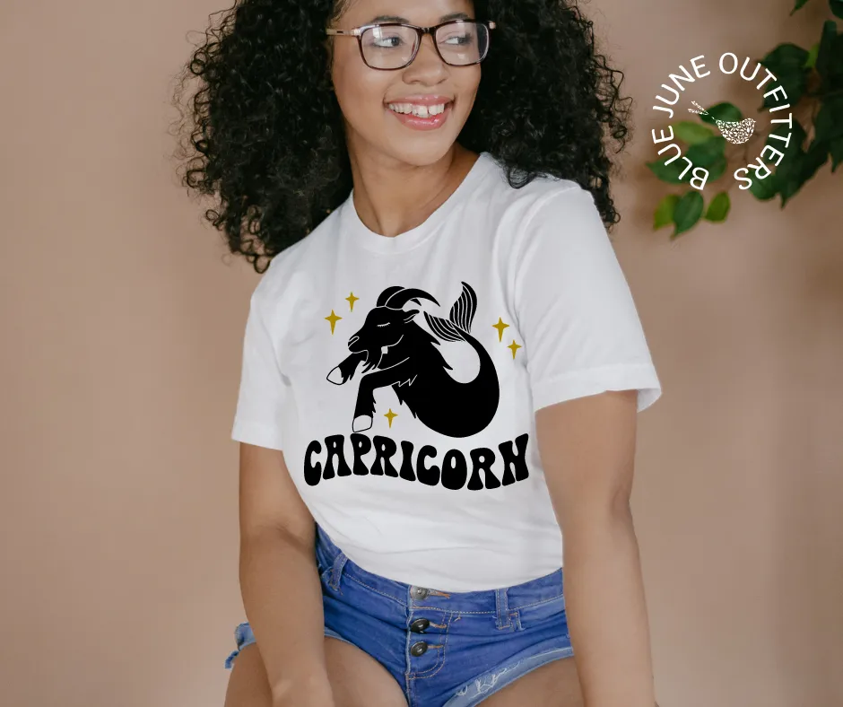 Capricorn | Retro Zodiac Tee