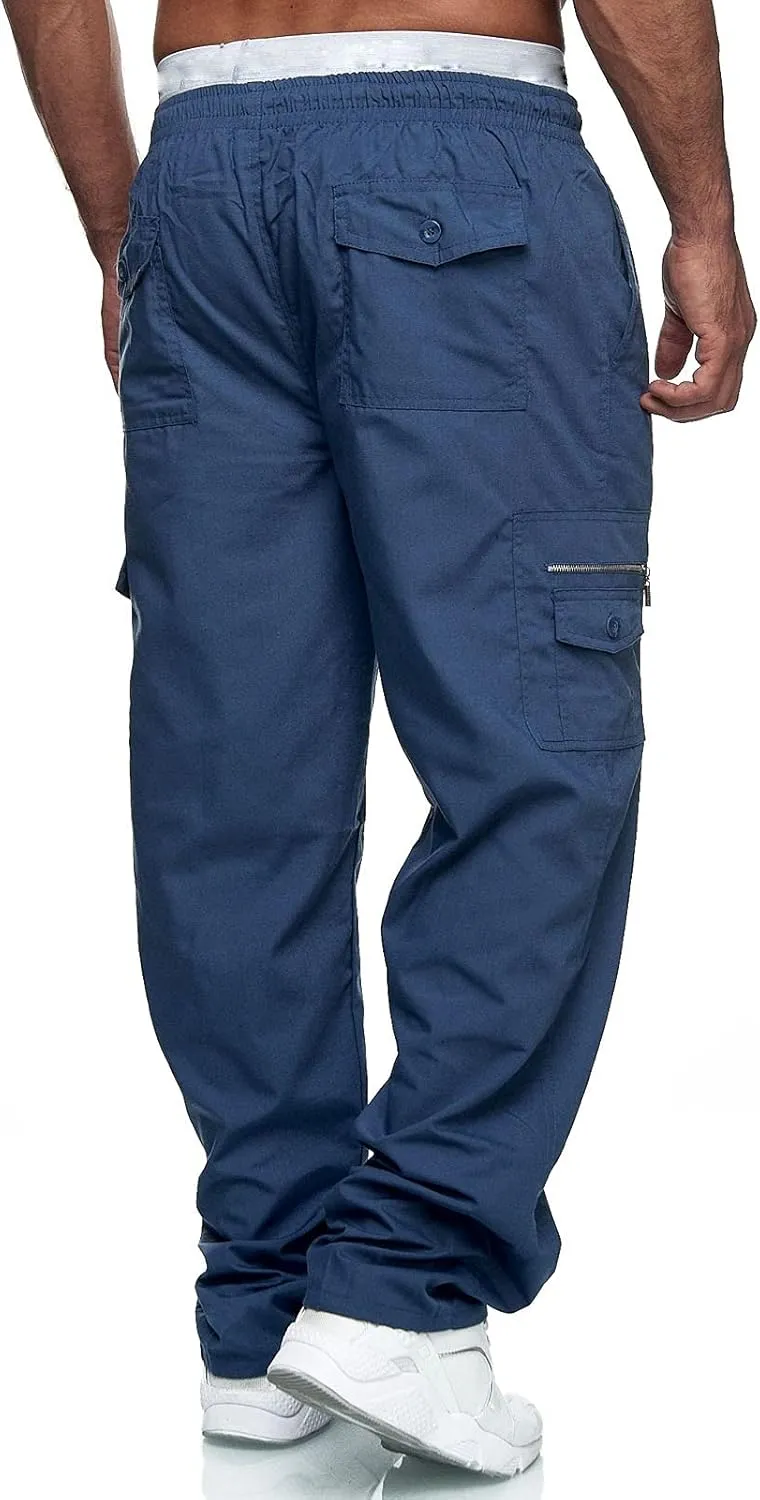 Cargo Pants for Men Big and Tall, Casual Pants Gym Workout Athletic Pants Mens Outdoors Jogger Pants Casual Athletic