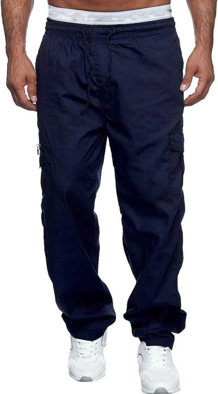 Cargo Pants for Men Big and Tall, Casual Pants Gym Workout Athletic Pants Mens Outdoors Jogger Pants Casual Athletic