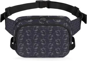 Cat Star Abstract Fanny Packs for Women Men Fashion Waist Packs Belt Bag Water-resistant Crossbody Bag Waist Pouch Waist Pack Hip Bum Bag for Hiking Casual Travel Cycling
