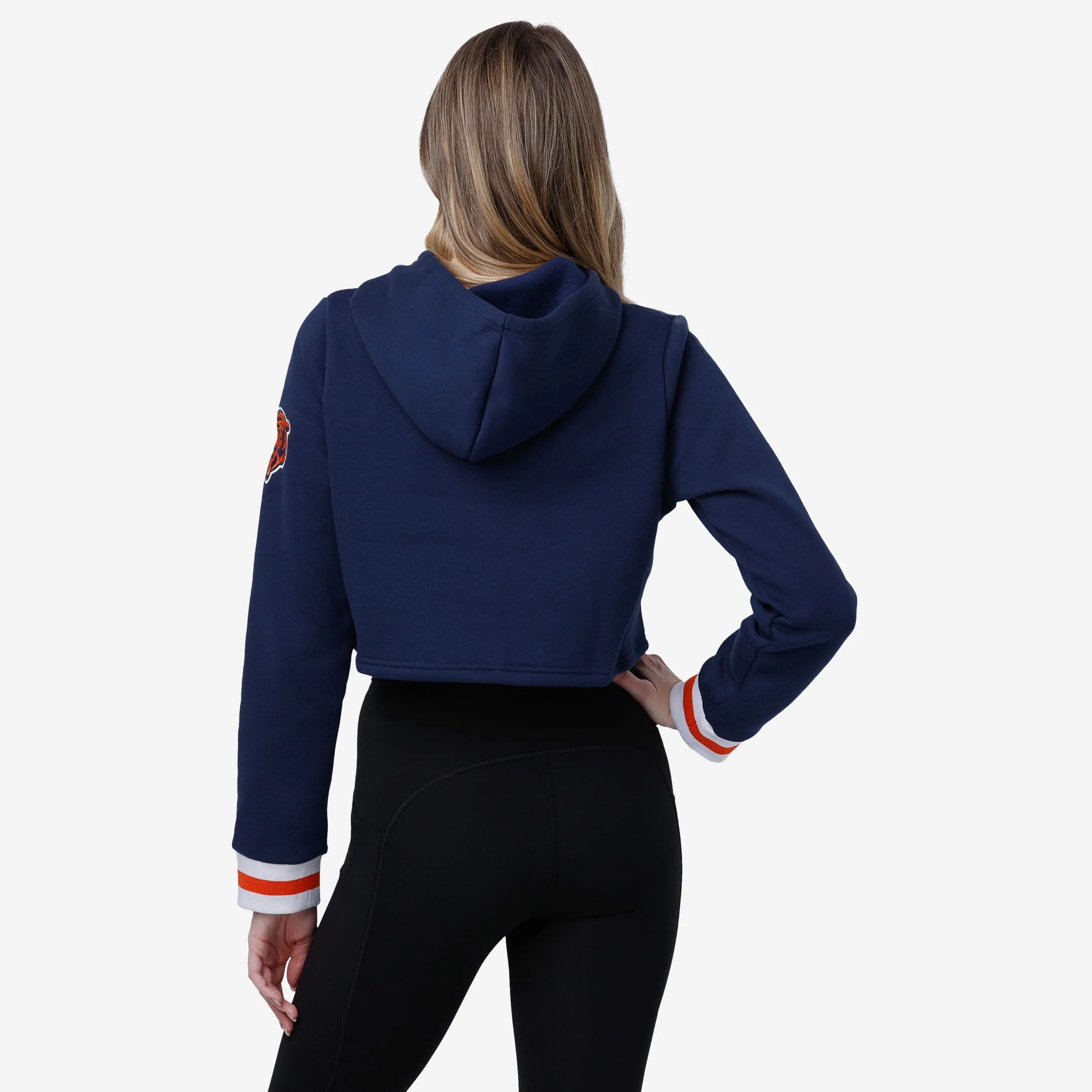 Chicago Bears Womens Cropped Chenille Hoodie
