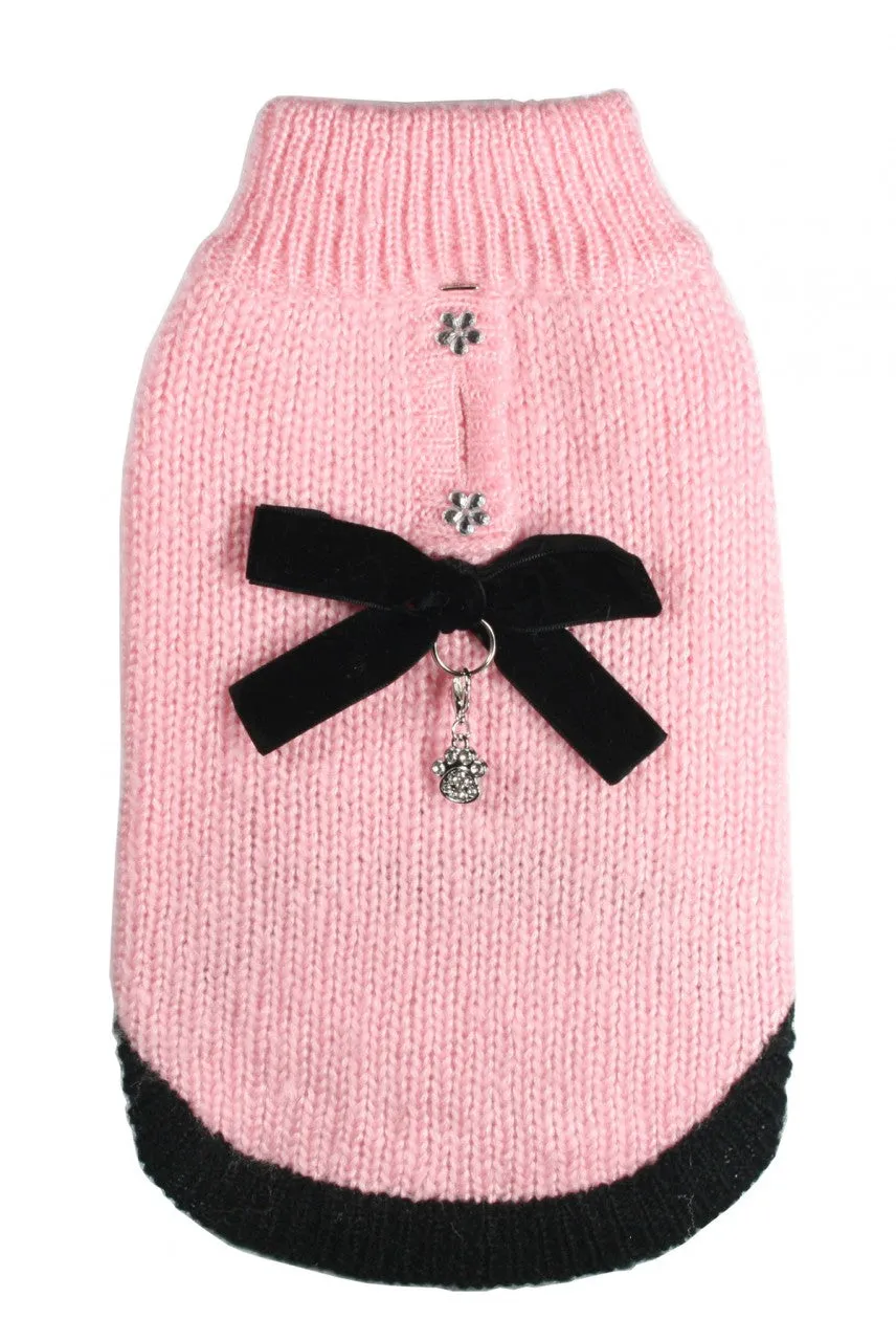 COCO PINK CLASSIC MOHAIR DOG SWEATER