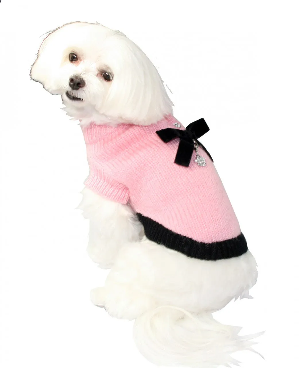 COCO PINK CLASSIC MOHAIR DOG SWEATER