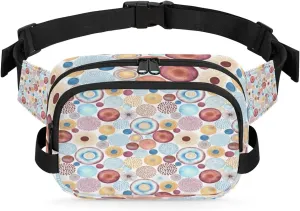 Colorful Doodle Fanny Pack Crossbody Bags for Women Men Waist Packs Hip Bum Bag Cross Body Fanny Pack with Adjustable Strap for Running Hiking Travel