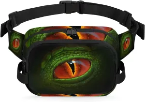 Cool Alligator Crocodile Fanny Packs for Women Men Fashion Waist Packs Belt Bag Water-resistant Crossbody Bag Waist Pouch Waist Pack Hip Bum Bag for Hiking Casual Travel Cycling