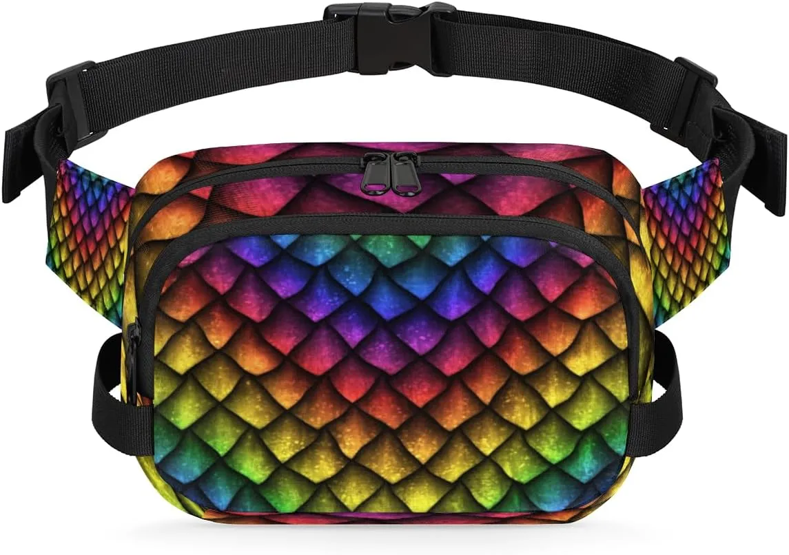 Cool Animal Skin Pattern Fanny Packs for Women Men Fashion Waist Packs Belt Bag Water-resistant Crossbody Bag Waist Pouch Waist Pack Hip Bum Bag for Hiking Casual Travel Cycling
