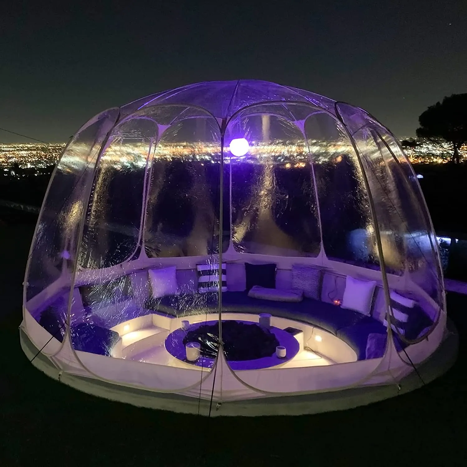 Deodesic Dome Screen House Igloo Tent Pop Up Bubble Tent I 12’ x 12’ Large I Beigee