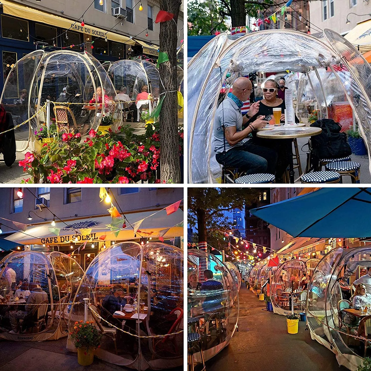 Deodesic Dome Screen House Igloo Tent Pop Up Bubble Tent I 12’ x 12’ Large I Beigee