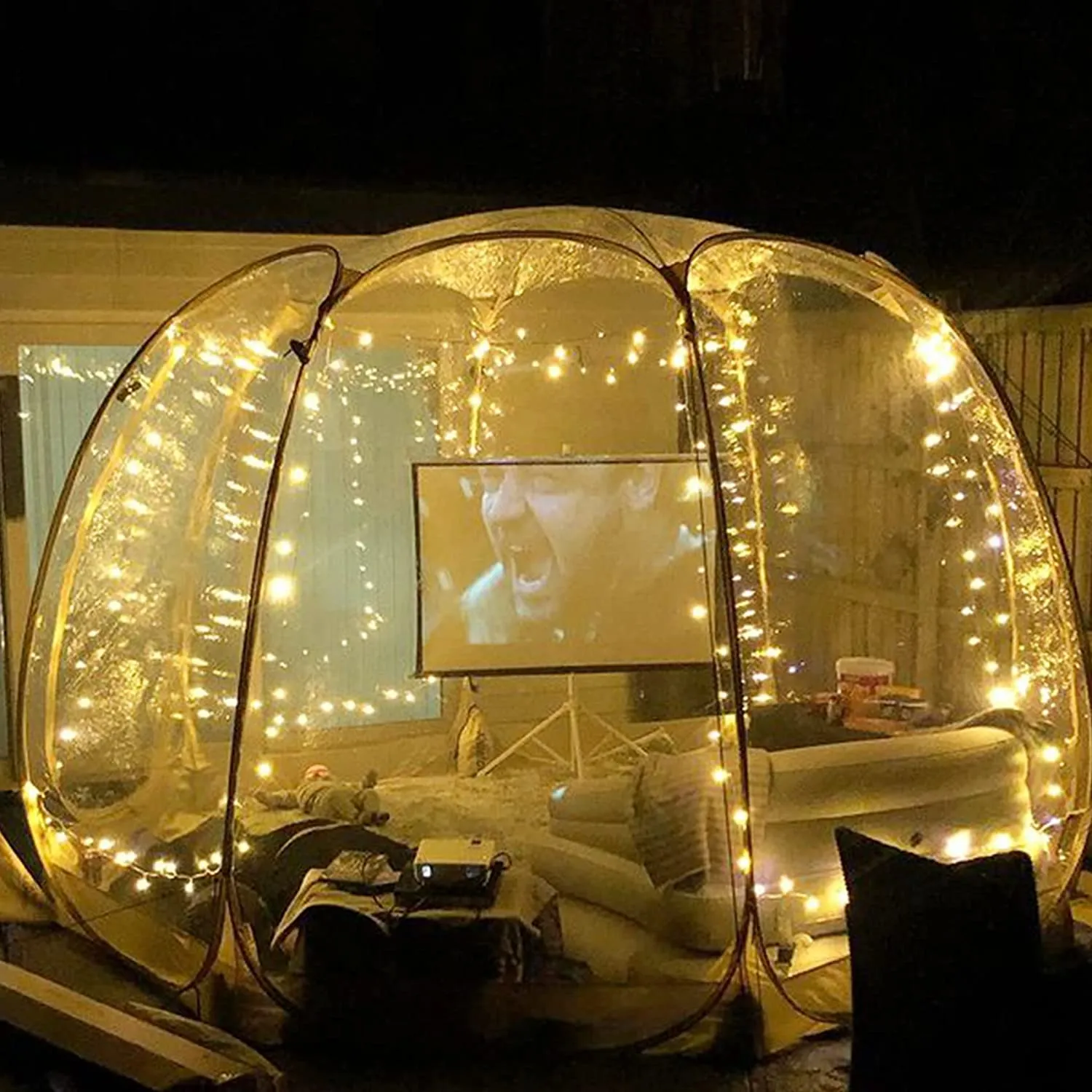 Deodesic Dome Screen House Igloo Tent Pop Up Bubble Tent I 12’ x 12’ Large I Beigee
