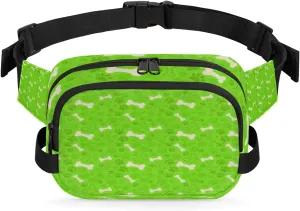 Dog Print Funny Fanny Packs for Women Men Fashion Waist Packs Belt Bag Water-resistant Crossbody Bag Cute Waist Pouch Waist Pack Hip Bum Bag for Hiking Casual Travel Cycling