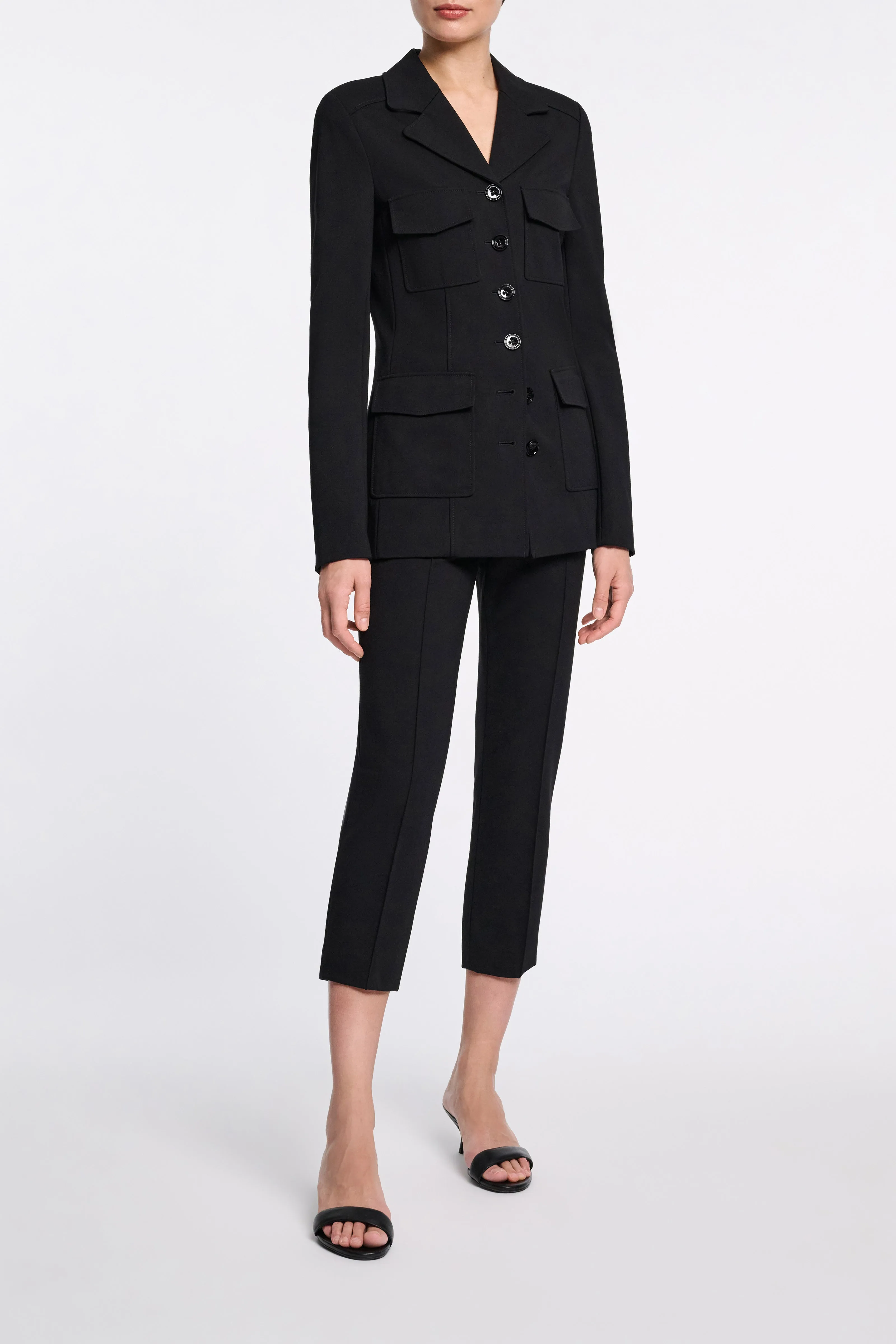 Dorothee Schumacher Punto Milano Buttoned Blazer in Black