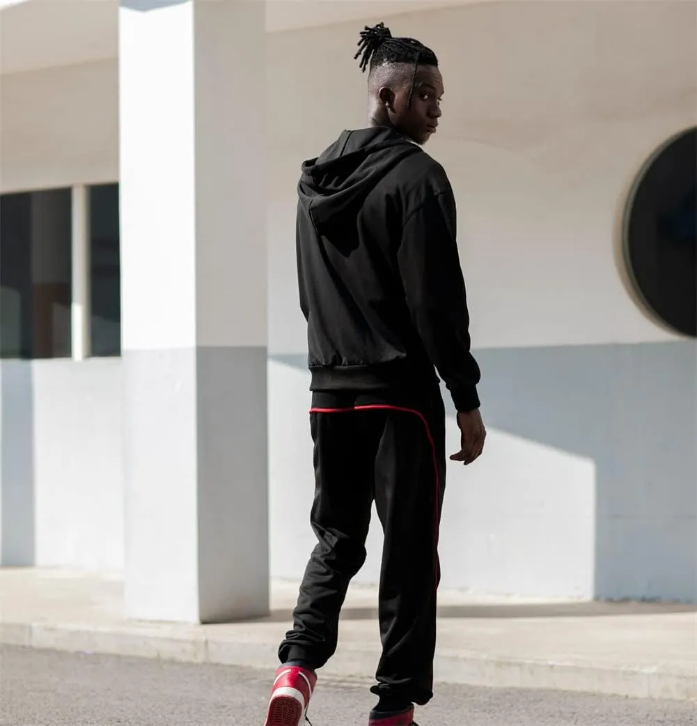 DUOFIER Men's Tracksuit Jogging Sweat Suits 2 Piece Casual Outfit Athletic Suit Set