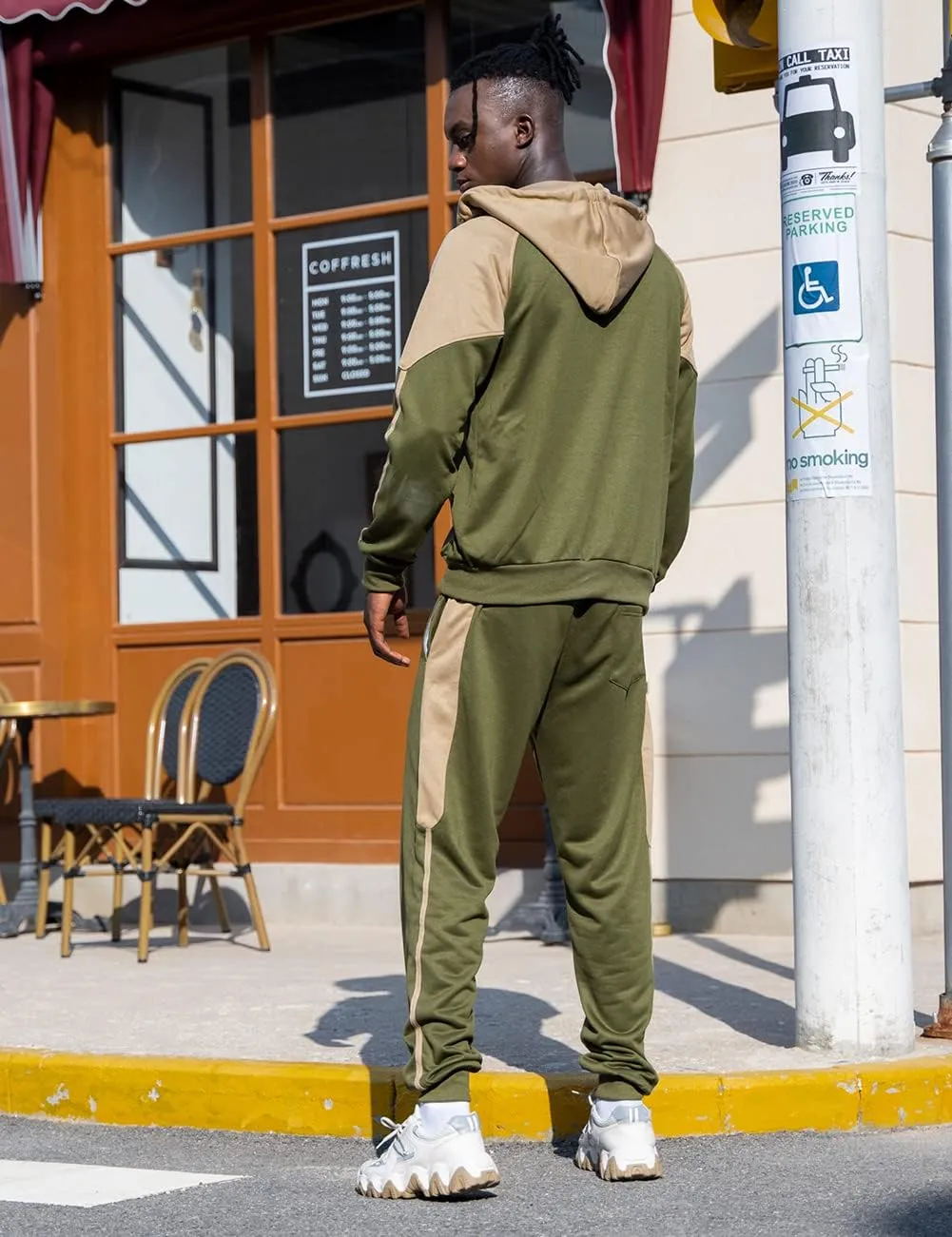 DUOFIER Men's Tracksuit Jogging Sweat Suits 2 Piece Casual Outfit Athletic Suit Set