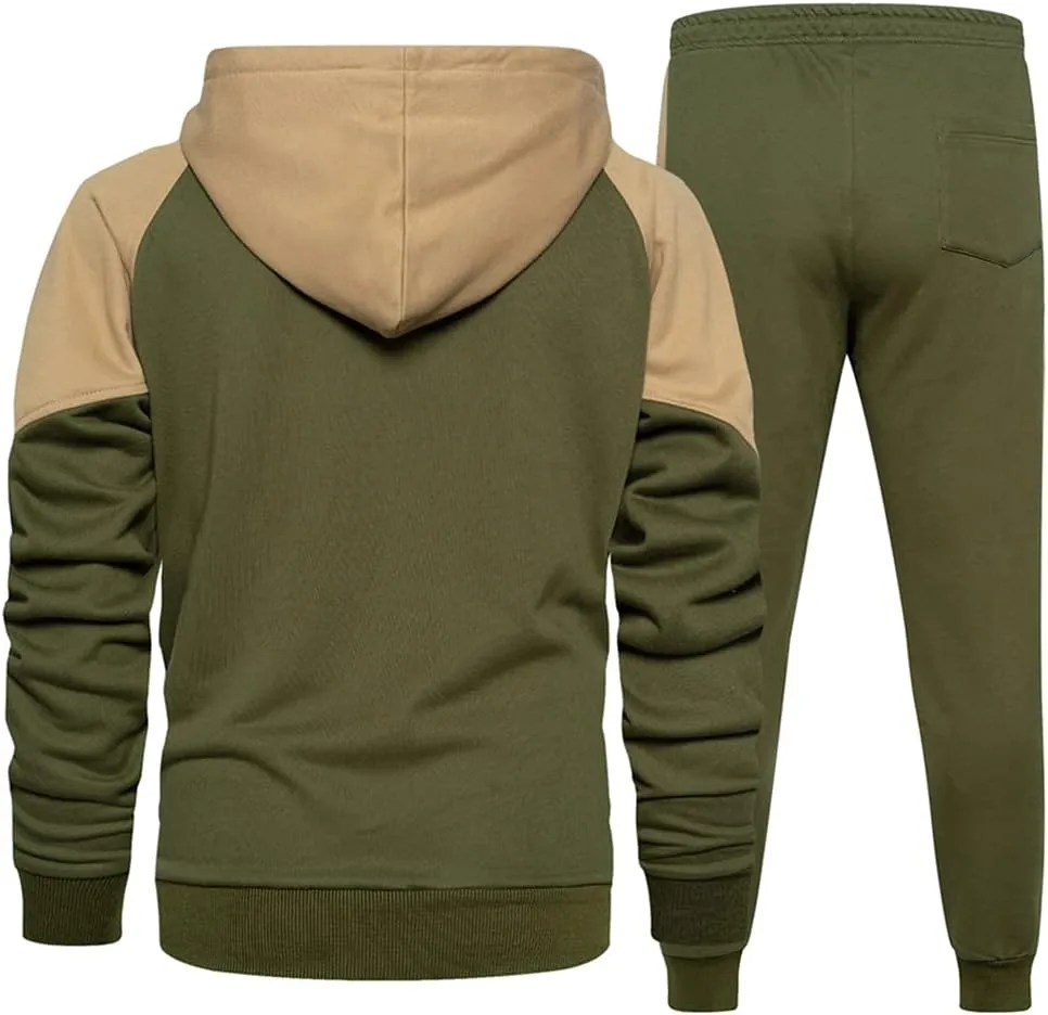 DUOFIER Men's Tracksuit Jogging Sweat Suits 2 Piece Casual Outfit Athletic Suit Set