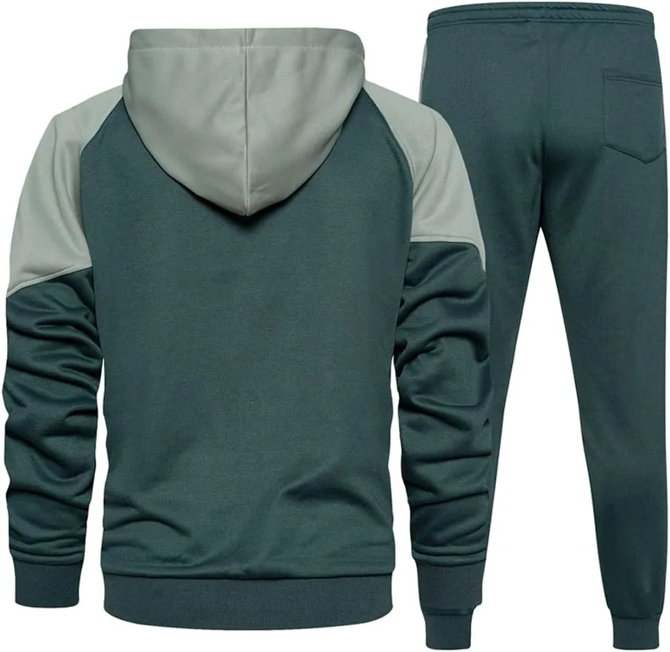 DUOFIER Men's Tracksuit Jogging Sweat Suits 2 Piece Casual Outfit Athletic Suit Set