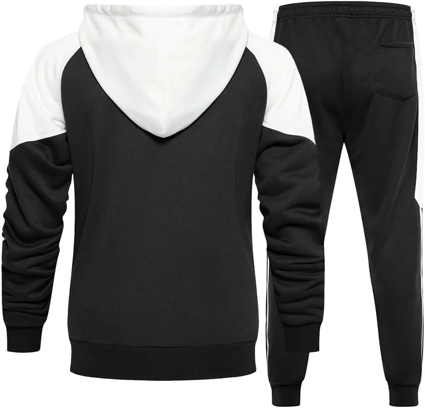 DUOFIER Men's Tracksuit Jogging Sweat Suits 2 Piece Casual Outfit Athletic Suit Set