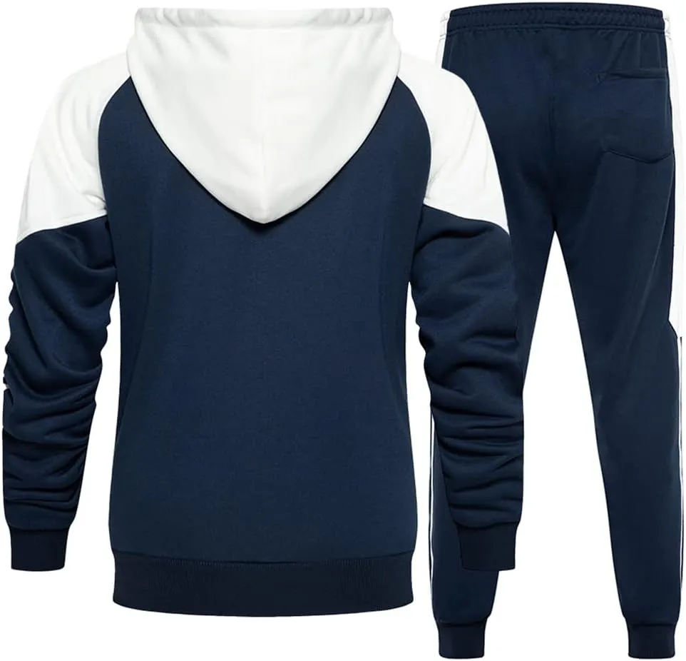 DUOFIER Men's Tracksuit Jogging Sweat Suits 2 Piece Casual Outfit Athletic Suit Set