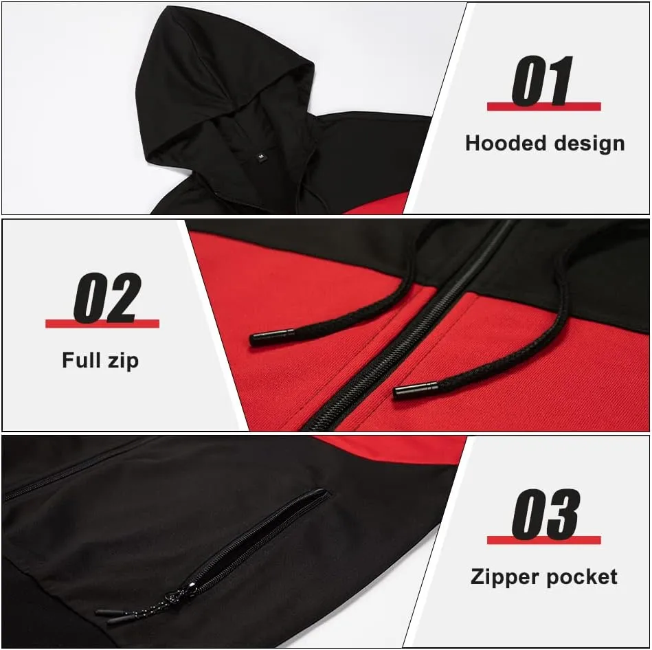 DUOFIER Men's Tracksuit Jogging Sweat Suits 2 Piece Casual Outfit Athletic Suit Set