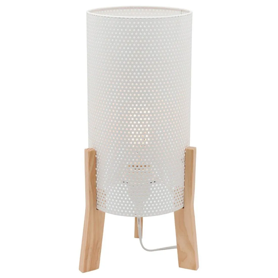 Eddie industrial Mesh Table Lamp in White