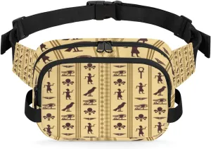 Egypt Art Fanny Packs for Women Men Fashion Waist Packs Belt Bag Water-resistant Crossbody Bag Ancient Egypt Waist Pouch Waist Pack Hip Bum Bag for Hiking Casual Travel Cycling