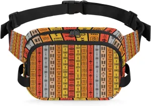 Egyptian Vintage Art Fanny Packs for Women Men Fashion Waist Packs Belt Bag Water-resistant Crossbody Bag Waist Pouch Waist Pack Hip Bum Bag for Hiking Casual Travel Cycling