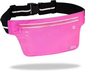 Fitter's Niche UltraSlim Fanny Waist Pack  Water Resistant Bag, Reflective Elastic Belt  Fit 24 to 43inch Waists, Holds Phones up to 6.7inch  Ideal for Indoor & Outdoor Workouts, Exercises & Trips