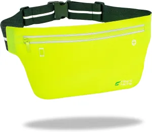 Fitter's Niche UltraSlim Fanny Waist Pack  Water Resistant Bag, Reflective Elastic Belt  Fit 24 to 43inch Waists, Holds Phones up to 6.7inch  Ideal for Indoor & Outdoor Workouts, Exercises & Trips