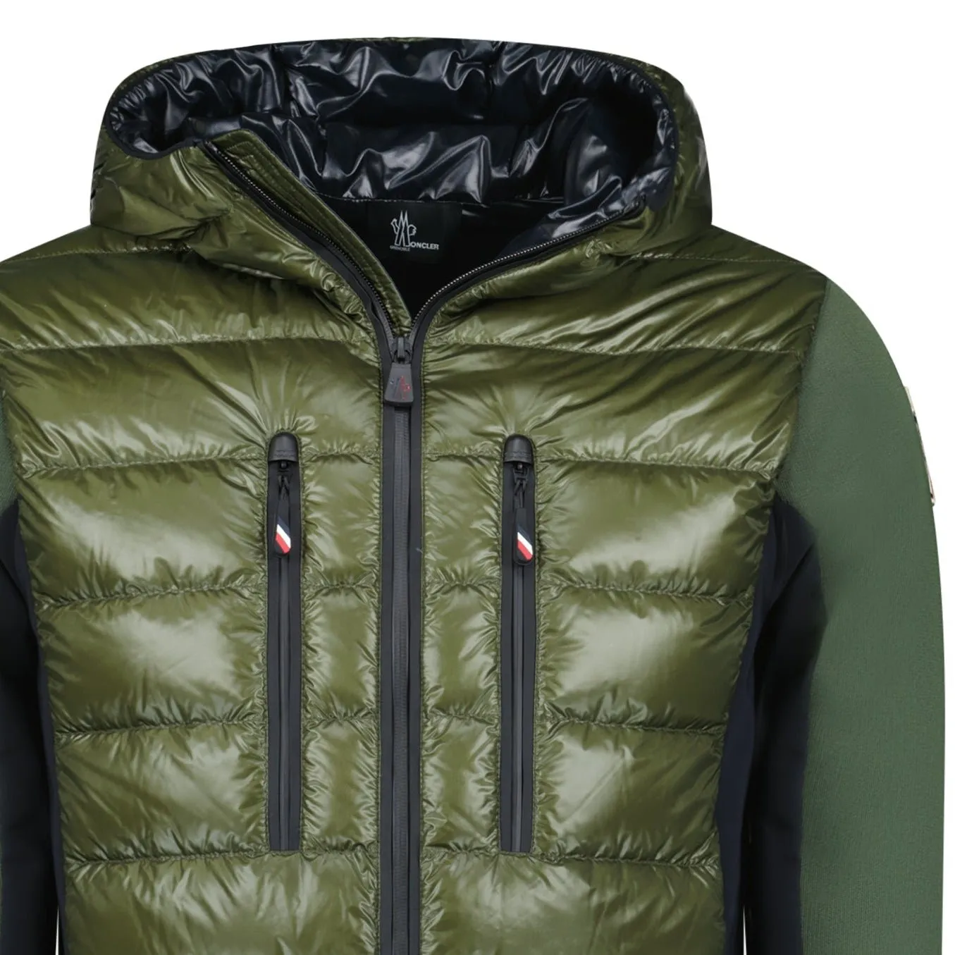 Grenoble Padded Zip Up Hooded Jacket Green