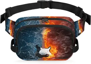Guitar Cool Waist Pack Bag Fanny Pack for Women Men Hip Bum Bag Waist Packs with Adjustable Strap for Outdoors Workout Traveling Casual Hiking Cycling Running