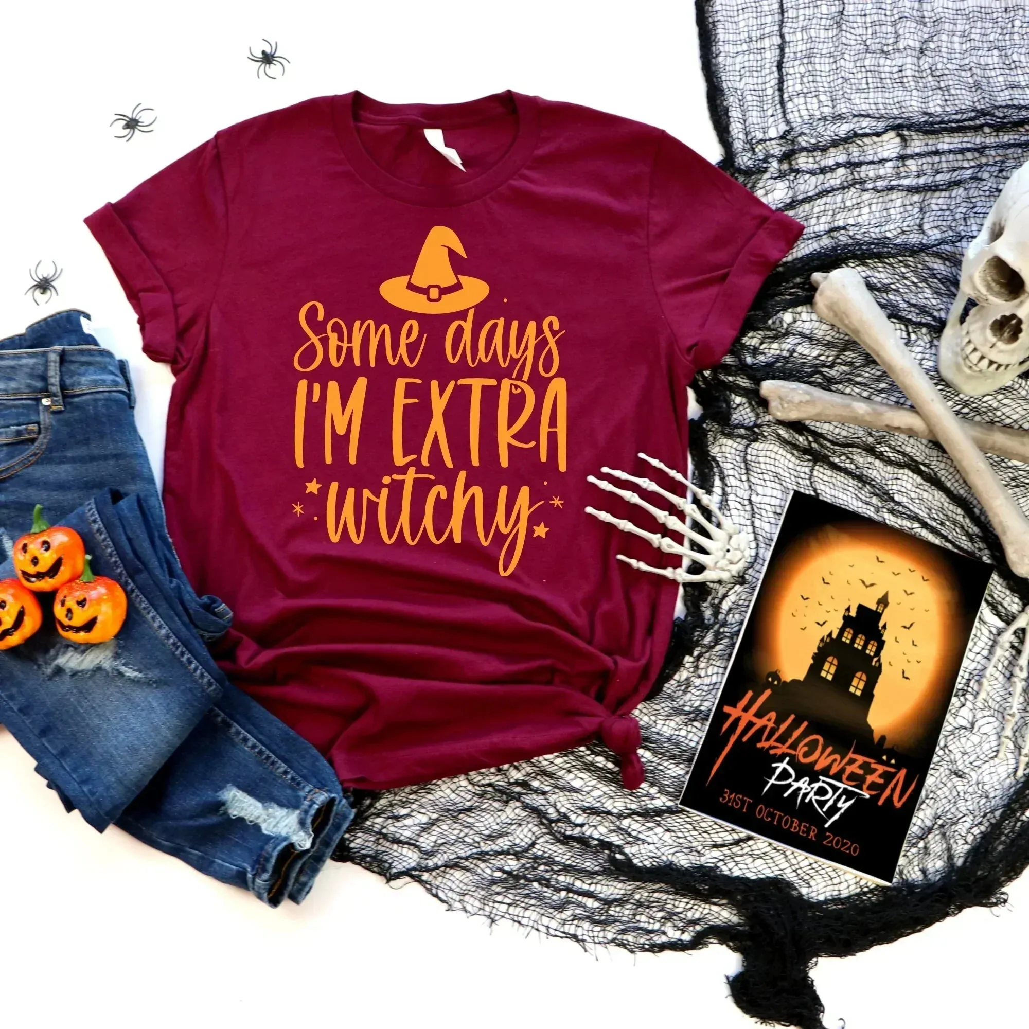 Halloween Sweatshirt, Extra Witchy woman, Witch Shirt, Halloween Crewneck, Funny Halloween Party, Cute Halloween Hoodie, Halloween Cat Shirt