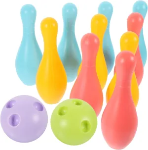 HANABASS 1 Set Interactive Bowling for Plastic Pins Balls Indoor Outdoor Play Skill Development for Activities