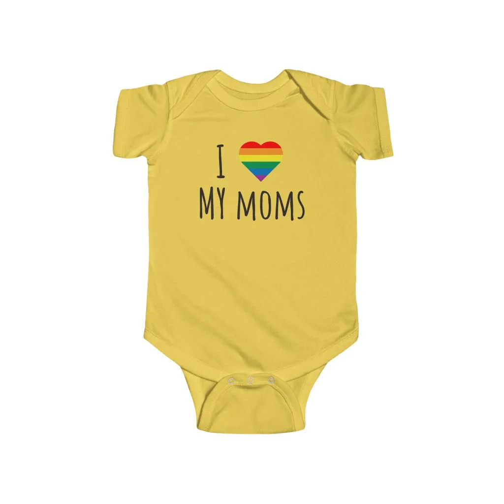 I Love My Moms | Baby Pride Bodysuit