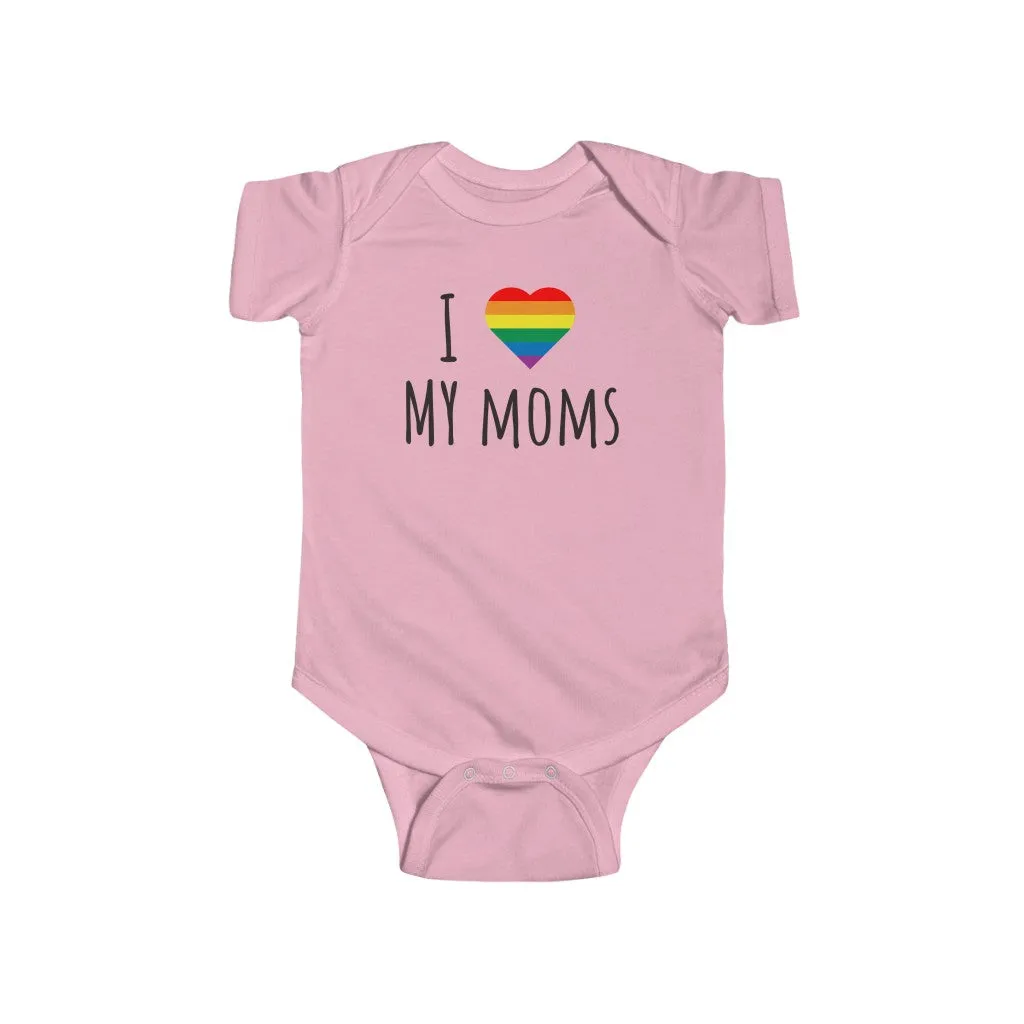 I Love My Moms | Baby Pride Bodysuit