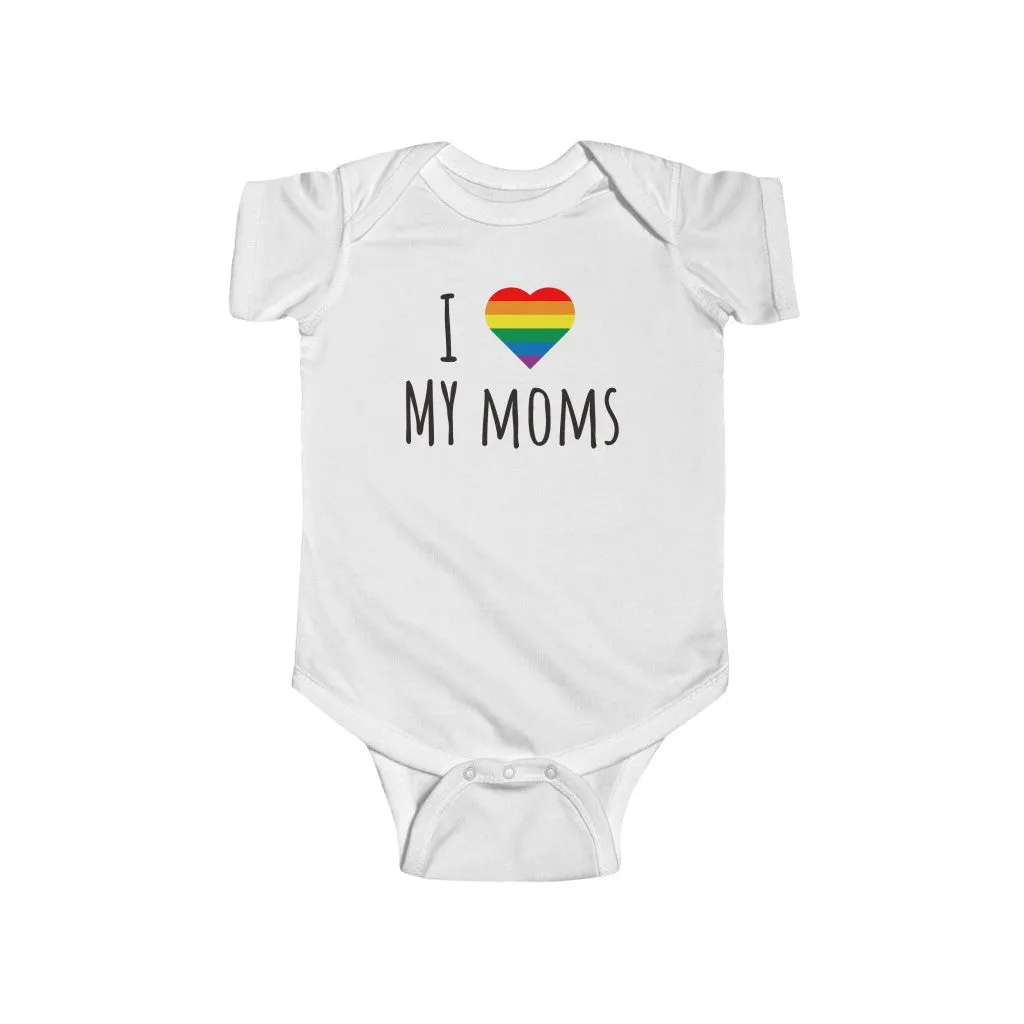 I Love My Moms | Baby Pride Bodysuit